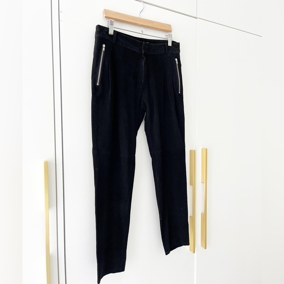 Bnwot Black perforated suede pants from Parker - Picture 1 of 7
